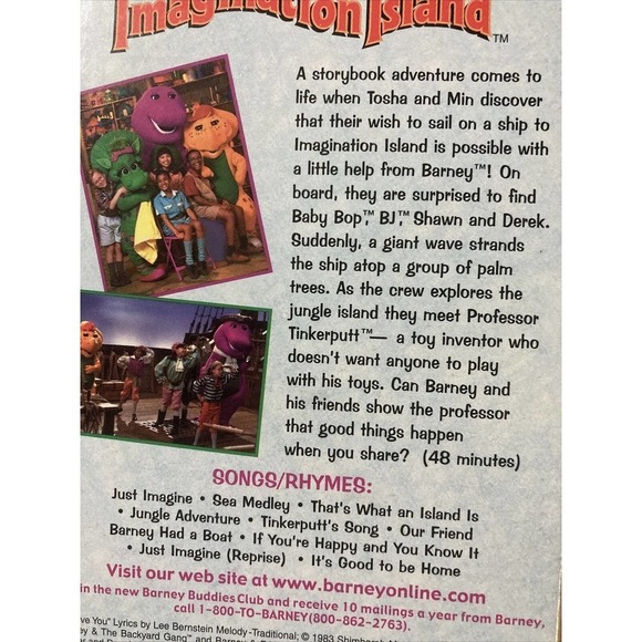 Barney’s Imagination Island Classic Collection VHS 1994 Barney Home Video - Picture 5 of 5